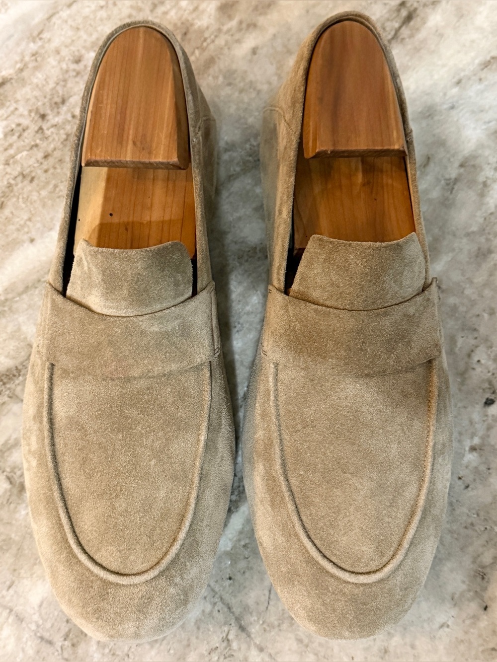 OFFICINE CREATIVE Suede Drivers Driving Moc Taupe 43/10 US $900 Loafer BV Tods